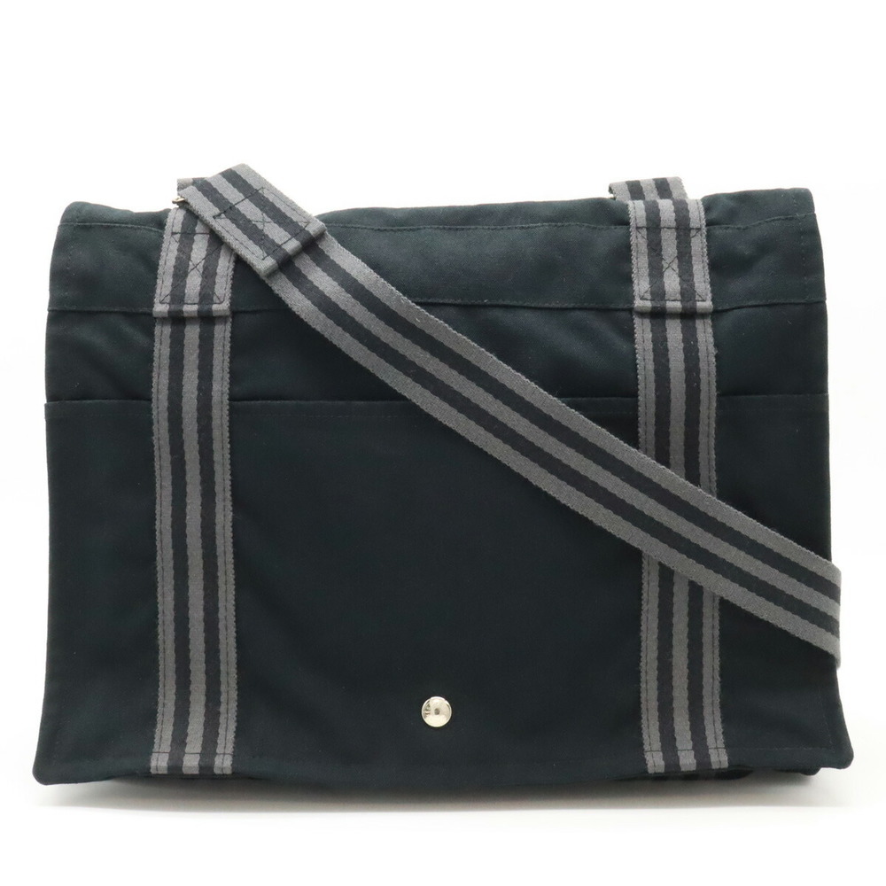Hermes Four Toe Shoulder Bag Canvas Black